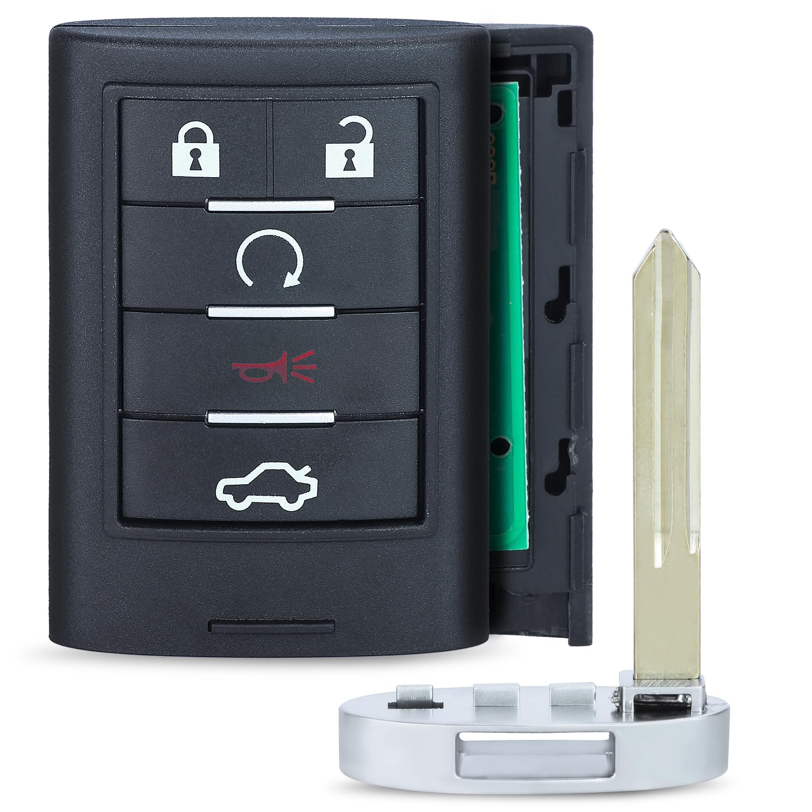 Photo 1 of Keyecu Replacement Smart Remote Key Fob 5 Button for Cadillac STS CTS 2008-2013