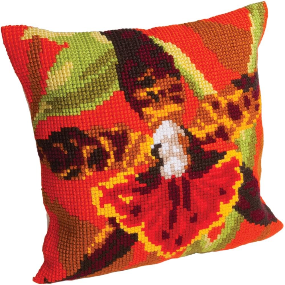 Collection d'Art Cross Stitch Cushion: Tiger Orchid — image 1