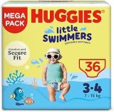 Huggies Little Swimmers Swim Nappies Size 3-4 36 Pants Leak Guards 360°
