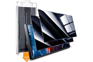 UniqueMe for Samsung Galaxy S24 Ultra Privacy Screen Protector, [Automatic Sticking] 9H Full Coverage S24 Ultra Screen Tempered Glass Anti-Spy Bubble Free Case Friendly - 2 Pack