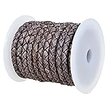 GENIQUE Real/Genuine Round Braided Leather Cord
