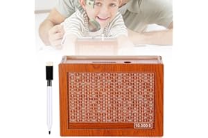 CRYMOY 2025 New Cash Vault Wooden Savings Box, Wooden Cash Saver Money Box, Money Box with Counter, Wooden Money Saving Challenge Box with Money Target and Numbers for Boys and Girls (10000)