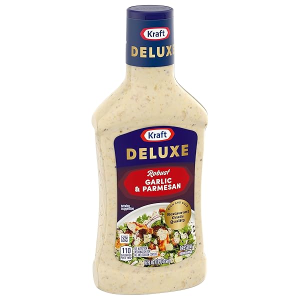 KRAFT DELUXE ROBUST GARLIC AND PARMESAN SALAD DRESSING (16 OZ BOTTLE)