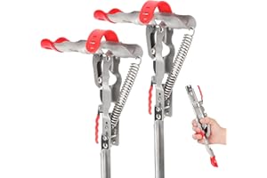 FOINWER Automatic Spring Fishing Rod Holde, Stainless Steel Folding Rod Stand Ground Support Brackets Have Two Springs, Sensitivity is Adjustable and Works on Bull Sized Bluegill and UP