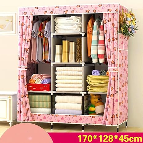 Canvas Wardrobe Fhk Simple Wardrobe Cloth Cloth Wardrobe Steel