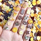 LBPEPAMZ 50Pcs Biscuit Nail Charms Donut Heart Star Chocolate Nail Art Charms Simulation Cute Mini Food Resin Nail Rhinestones for Acrylic Nails Sandwich Ice Cream Nail Gem Jewelry for Manicure DIY