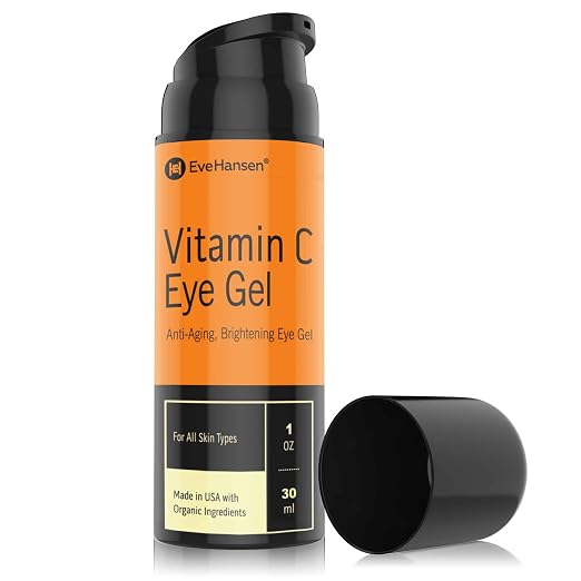 Vitamin C Eye Gel by Eve Hansen. Defying Treatment for Dark Circles, Puffiness and Wrinkles! 1 Ounce.