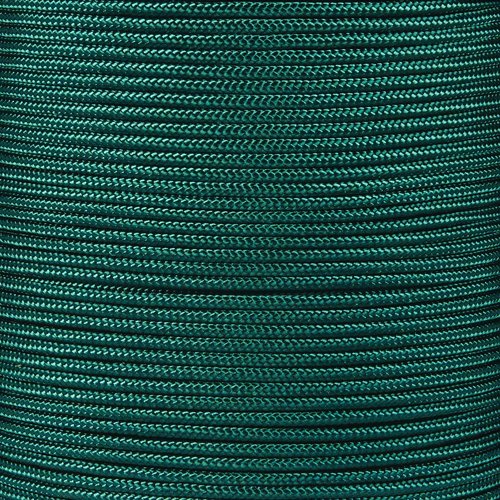 PARACORD PLANET 10, 25, 50, and 100 Foot Hanks of 425 Paracord (3mm) - Made of 100% Nylon for Tactical, Crafting, Survival, General Use, and Much More (Emerald Green, 100 Feet)