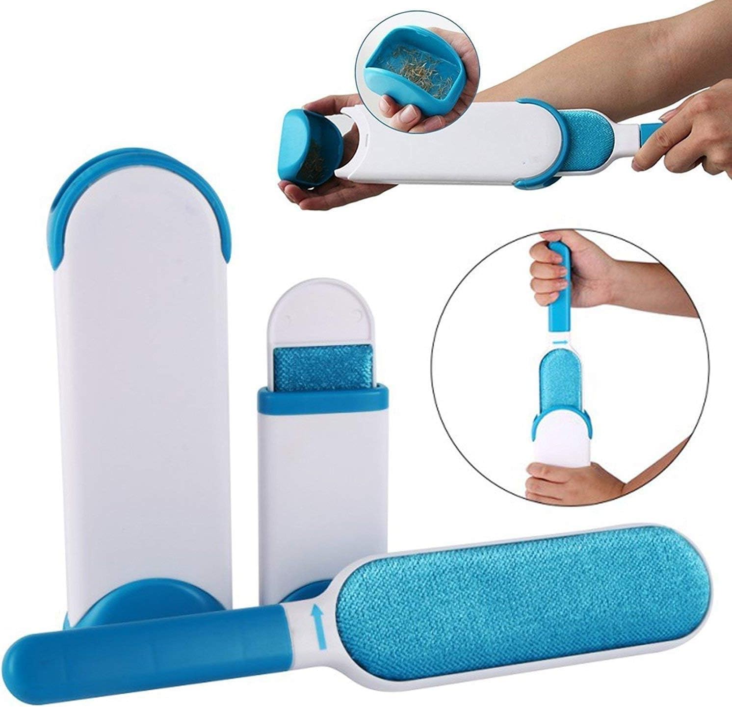 QOZWEID Pet Fur and Lint Remover Pet Hair Remover Multi-Purpose Double Sided Self-Cleaning and Reusable Pet Fur Remover Magic Clean Clothing, Furniture, Home Clean Brush Set