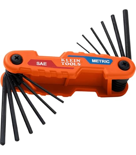 Klein Tools 70550T Pro Folding Hex Key Set, 10-Key, Torx Sizes