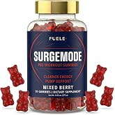 FUELE+ Pre Workout Gummies with Caffeine &ndash; Clean Energy &amp; Pump Support Gummies with Citrulline, Beta Alanine &amp; Electrolytes &ndash; Sugar Free Vegan Preworkout Gummies, Mixed Berry (90 Count)