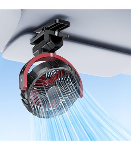 Ventilateur Siège Voiture Ventilateur USB Voiture 360° - Refroidissement Siège Arrière 3 Vitesses 12V Ventilateur Brumisateur Portable