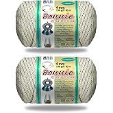 Pepperell Bonnie Braid Macrame Cord | 4mm x 100yd | Value 2-Pack | Twisted Polypropylene Cord for DIY Crafts, Plant Hangers, Wall Hangings, Crochet &amp; Macrame (White)