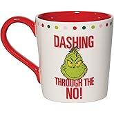 Department 56 Dr. Seuss the Grinch Dashing Through the No Coffee Mug, 16 Ounce, Multicolor