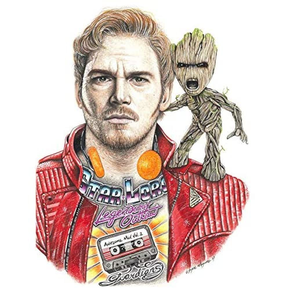 Wee Blue Coo Wayne Maguire Tattooed Star Lord Groot Inked Ikon Canvas Print