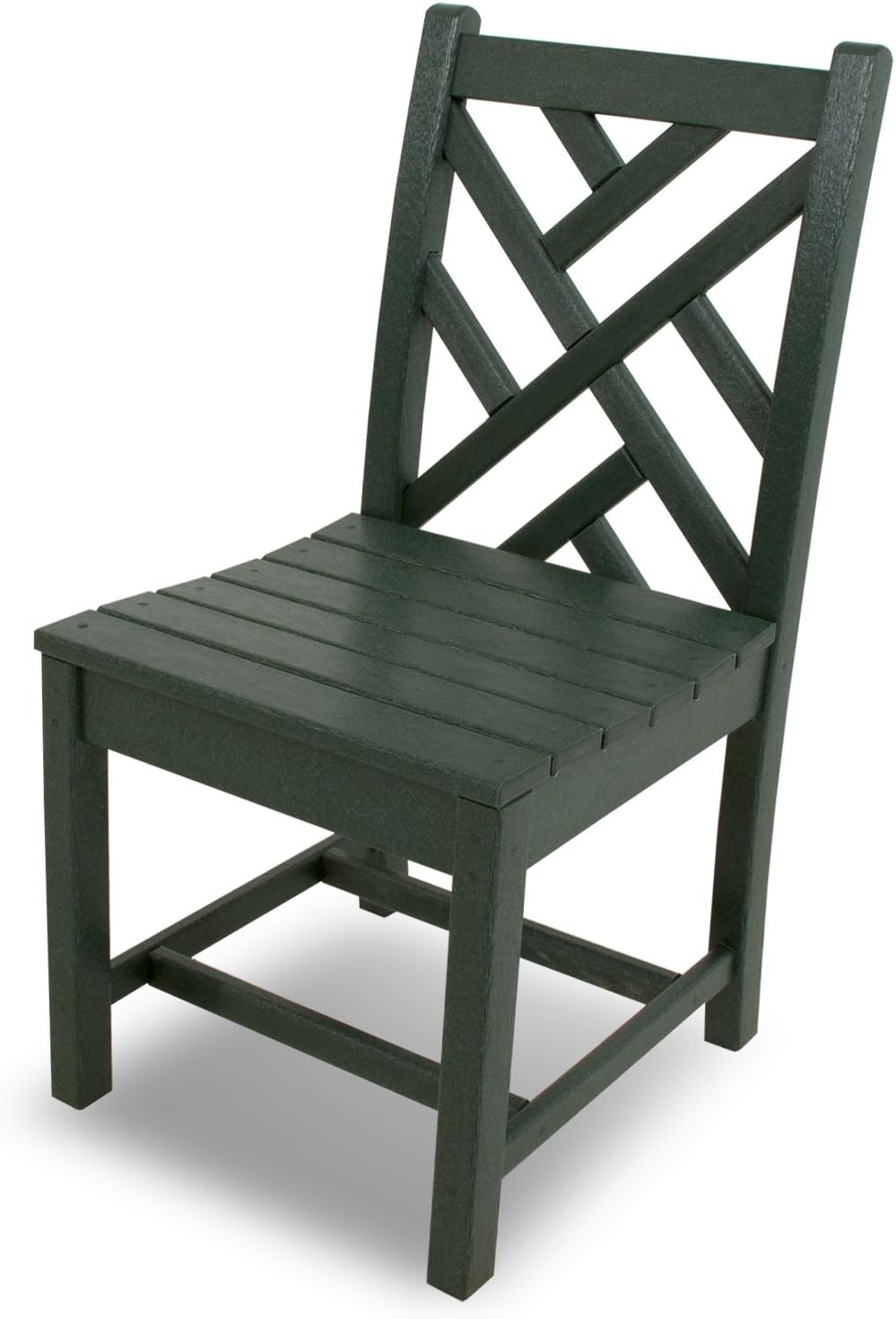 POLYWOOD CDD100GR Chippendale Dining Side Chair, Green Patio Dining Chairs