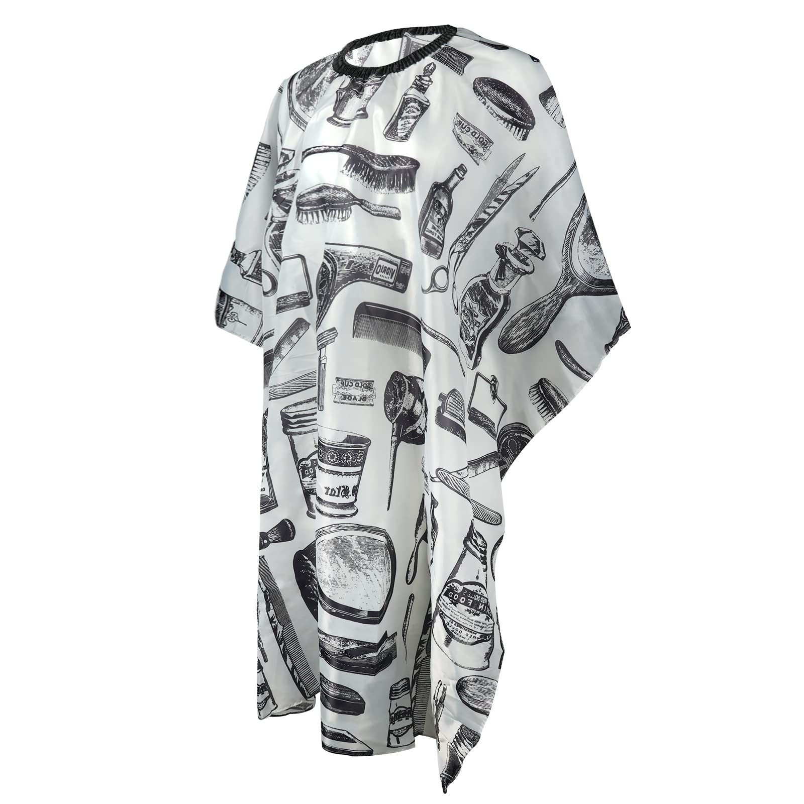 URAQT Hairdressing Gown Barbers Cape, Cutting Gowns, White Full-Length Waterproof Haircut Hairdressing Cape for Hair Styling, Cuts and Colours
