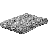 MidWest Homes for Pets XXS QuietTime Deluxe Gray Ombr&eacute; Swirl Plush Pet Bed, Machine Washable, Non-Skid Bottom, Soft Crate Mat for 18-inch Crates