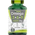 Triple Omega 3◆ 6◆ 9: 3600mg x 120 Softgels | Omega Essential Fatty Acids from Fish Oil (EPA & DHA), Flaxseed Oil (ALA & LA), & Olive Oil (OA) | Omega 3-6-9 Supplement for Women & Men | Non-GMO