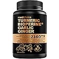 4-in-1 Turmeric and Garlic Supplements with Bioperine 2360 mg Turmeric Ginger Root Capsules with Garlic for Joint, Digestion 