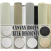 Canvas Rolls for Painting Large Blank Canvas Fabric by the Yard.62"x6 Yd (18 Ft) 13oz Primed Artist Canvas Roll-Cotton Duck, Unstretched Cloth, Quality Fabric for Painters, SDK Murals, Backdrops