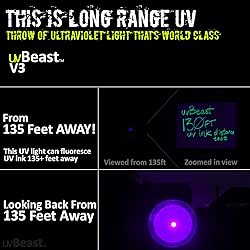 uvBeast New V3 385-395nm Black Light UV Flashlight