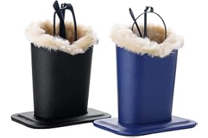 Bivisen Eyeglass Holder Stand, Modern Velvet Plush Lined PU Leather Eyeglasses Glasses Holder Case