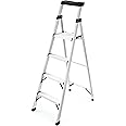 Rubbermaid 5.5 ft. Step Ladder, Aluminum Lightweight with Project Top, Silver, Tested to US Safety Standards, No Assembly Required