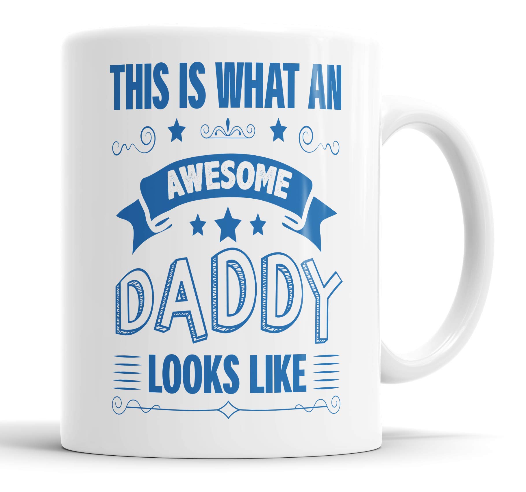 This is What an Awesome Daddy Looks Like Mug Humour, Joke, Leaving Present, Friend Gift Cup Birthday Christmas, Ceramic Mugs