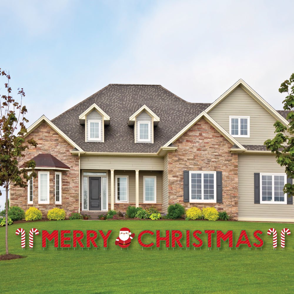 Merry Christmas - Yard Sign Outdoor Lawn Decorations ...