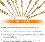 Uolor 10Pcs Mini Twist Drill Bit Set 0.6-2.2mm HSS Titanium Coated Shank 2.35mm view 7