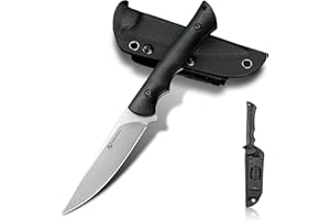 FORESAIL Fixed Blade Knife,3.86inch DC53 Steel Blade and G10 Handle,with Kydex Sheath,Fixed Blade EDC Tactical Knife for Men Women, Outdoor Hunting Hiking Survival Camping Knives.