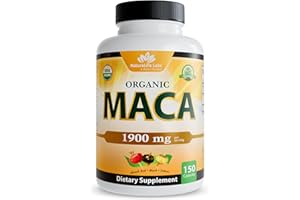 NaturaLife Labs Organic Maca Root – Black, Red & Yellow – 1900 mg per Serving – 150 Capsules – Gelatinized Peruvian Maca – Non-GMO, Gluten-Free, Vegan