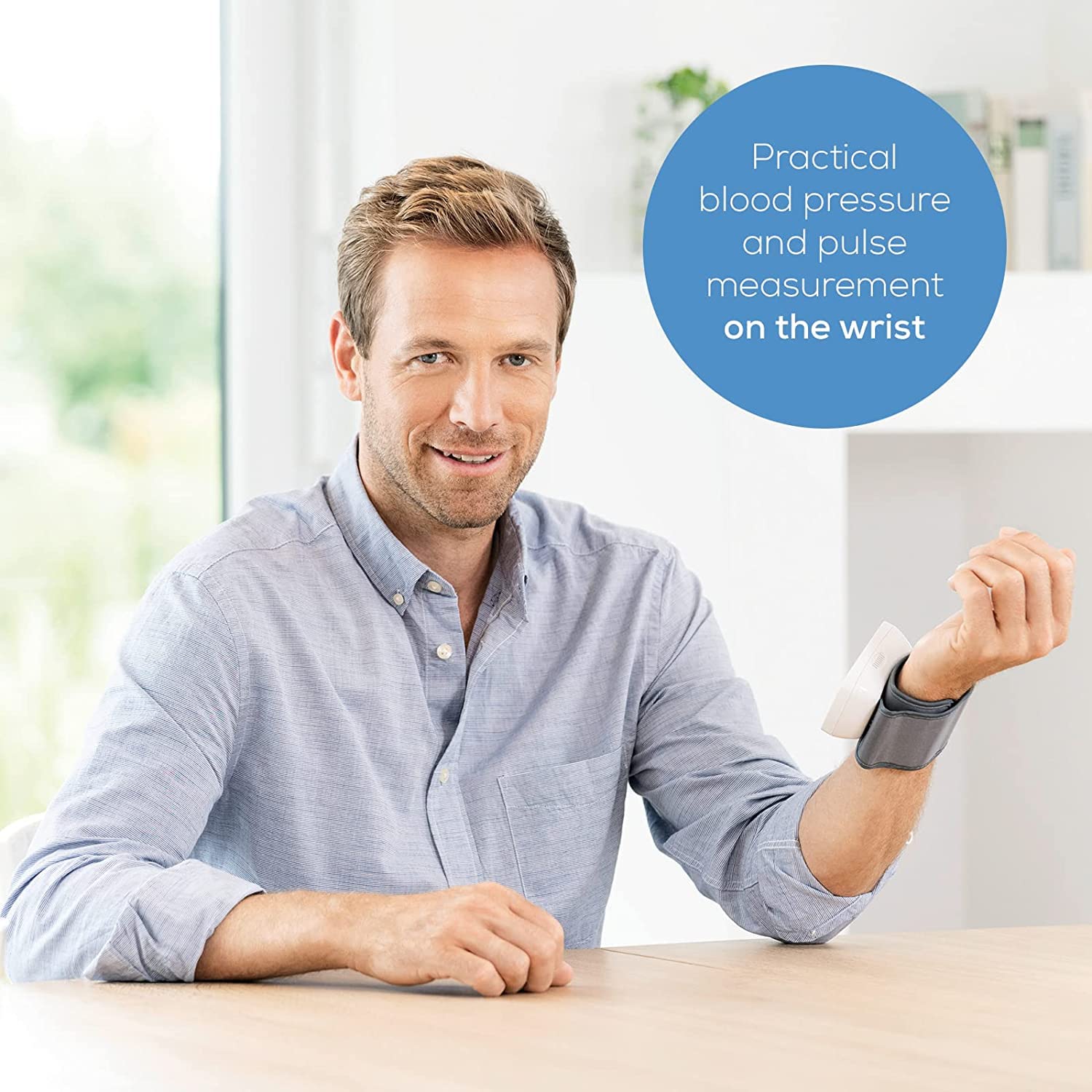 Beurer BC57 Wrist Blood Pressure Monitor – Automatic Wrist Blood Pressure Cuff - Bluetooth – 120 Memory Spaces with Irregular Heart Rate Detection, Large Display, Resting Indicator, Storage Case