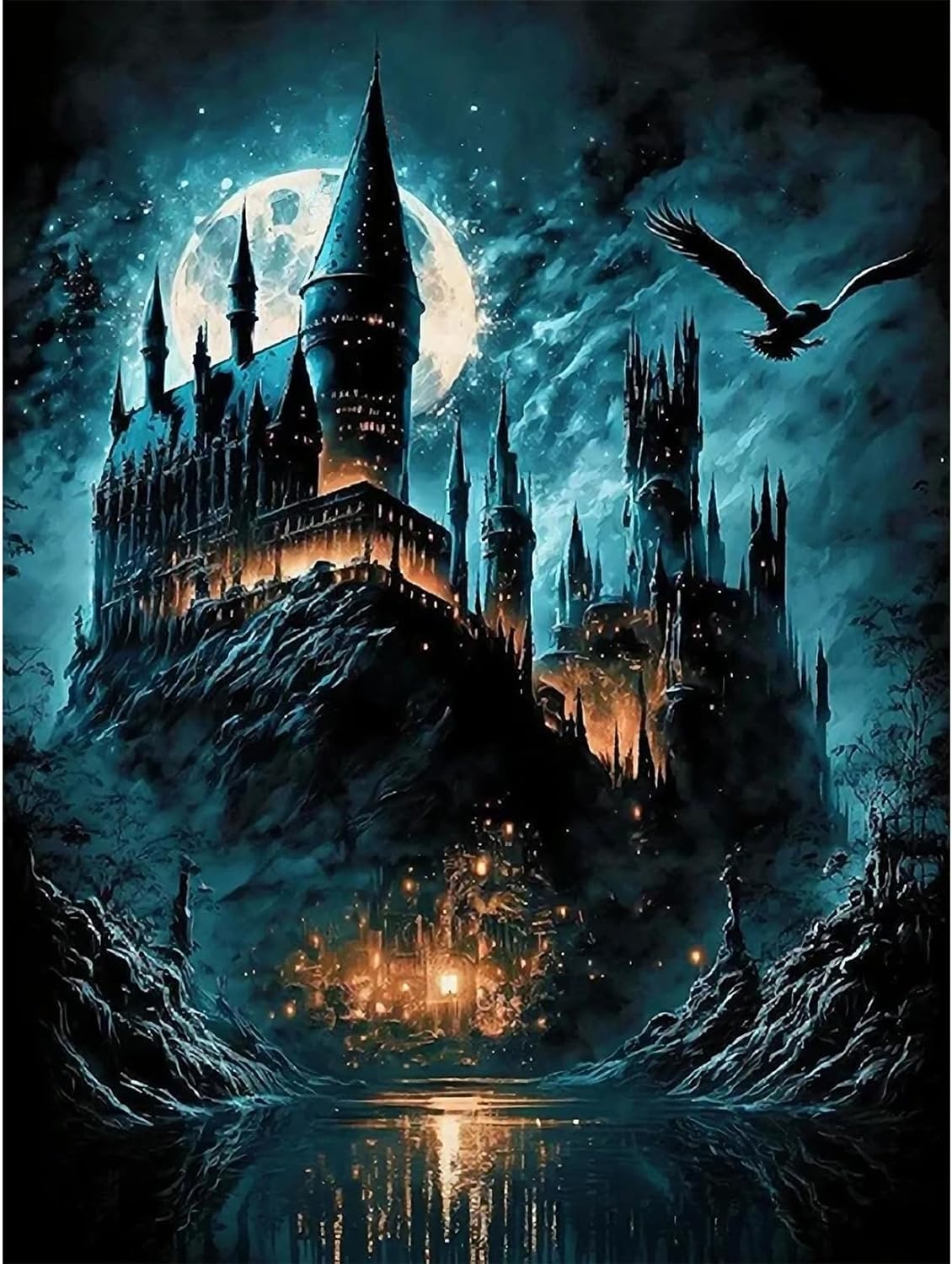 Bellatoi 5D Diamond Art Potter, Diamond Painting Magic Academy, Diamond Painting Set for Adults and Children, Mosaic Making, Diamond Art Kits for House Decoration