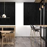 Abyssaly Black Vinyl Wrap Self Adhesive 40cm x 300cm Wood Effect view 5