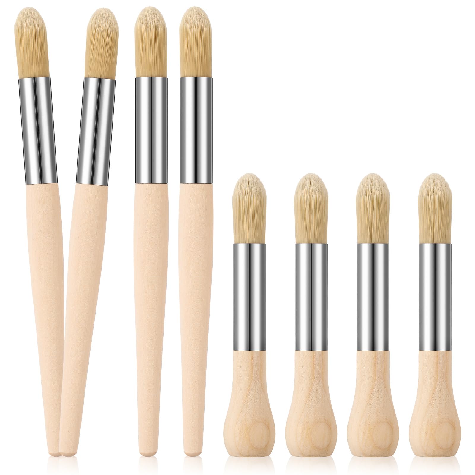Photo 1 of Sinload 8 Pcs Watercolor Paint Brushes for Kid Baby Toddler Jumbo Brushes with Chubby Wood Handles Easy to Grip Round Paintbrushes Non Toxic Vegan Bristles for Painting Art Supplies Craft Projects