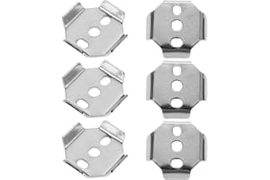 Sosoport 6pcs Square Base Mounting Brackets 35x35mm Stainless Steel Towel Bar and Toilet Roll Holder Repair
