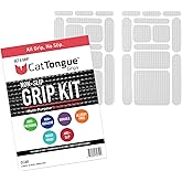 CATTONGUE GRIPS Non-Abrasive Grip Tape Strips - Heavy-Duty, Pre-Cut Anti-Slip Tape for Phones, Tablets, Crafting & More - Indoor & Outdoor Anti-Slip Solution (Clear, 1-Pack)