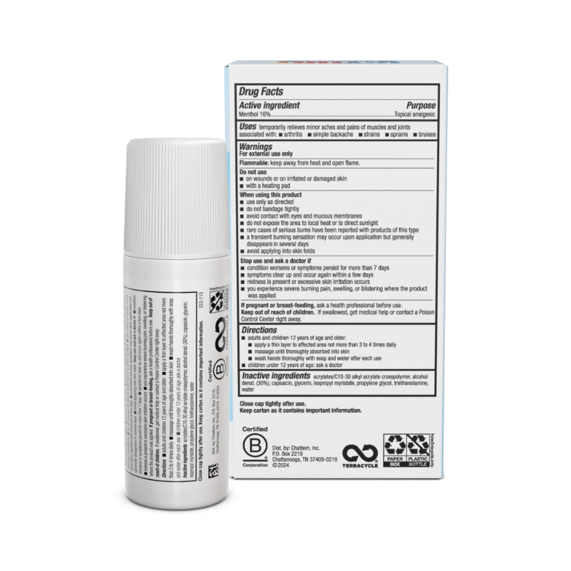 Icy Hot Original Medicated Pain Relief Liquid with No Mess Applicator, 2.5 Fluid Ounces