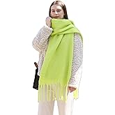 Wander Agio Winter Warm Scarf Long Pashmina Extra Large Shawls and Wraps for Women Large Blanket Scarves Solid