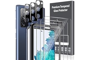 [6 Pack] LK 3 Pack Screen Protector for Samsung Galaxy S20 FE 5G + 3 Pack Camera Lens Protector Anti-Scratch (Easy-Installati