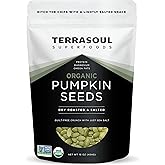 Terrasoul Superfoods Organic Dry-Roasted Salted Pumpkin Seeds (Pepitas), 16oz &ndash; Non-GMO, Gluten-Free, Vegan, Keto-Friendly, Shelf-Stable, Resealable Bag
