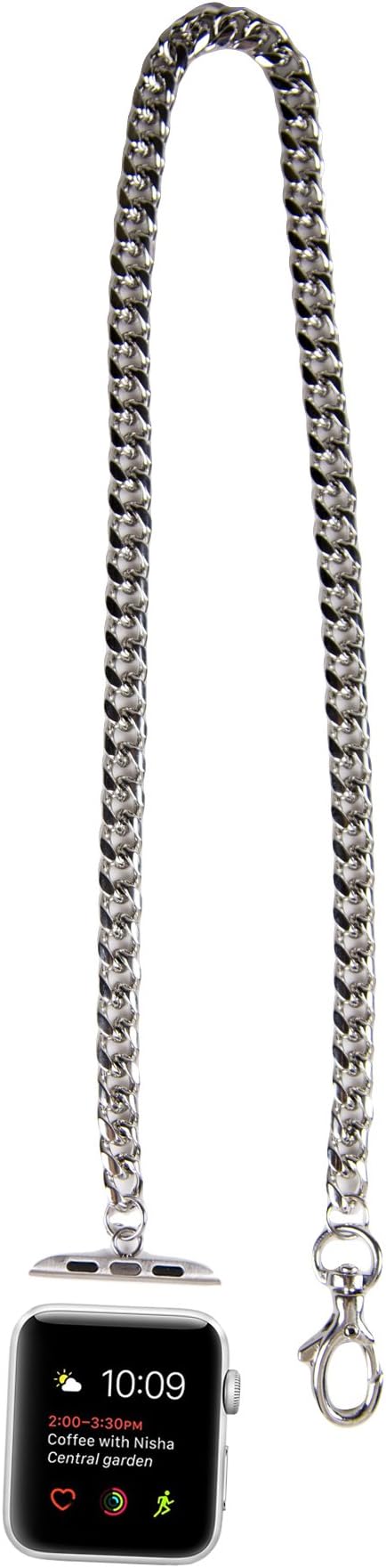 Apple Watch Case with Necklace (Silver-Tone Pocket Watch, 42mm)