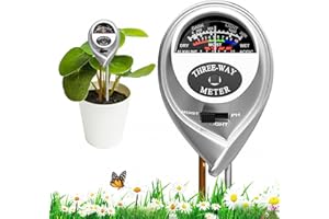 SPECILITE 3-in-1 Plant Soil Tester Great for Garden, Lawn, Farm, Indoor & Outdoor Use (Silver)