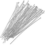 Beadaholique 50-Piece Head Pins, 2-Inch, Silver Plated