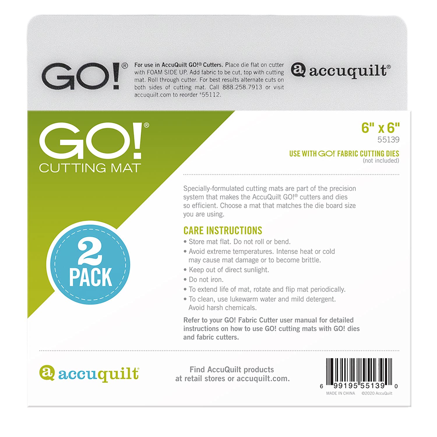 AccuQuilt GO Cutting Mats-6-inch x 6-inch