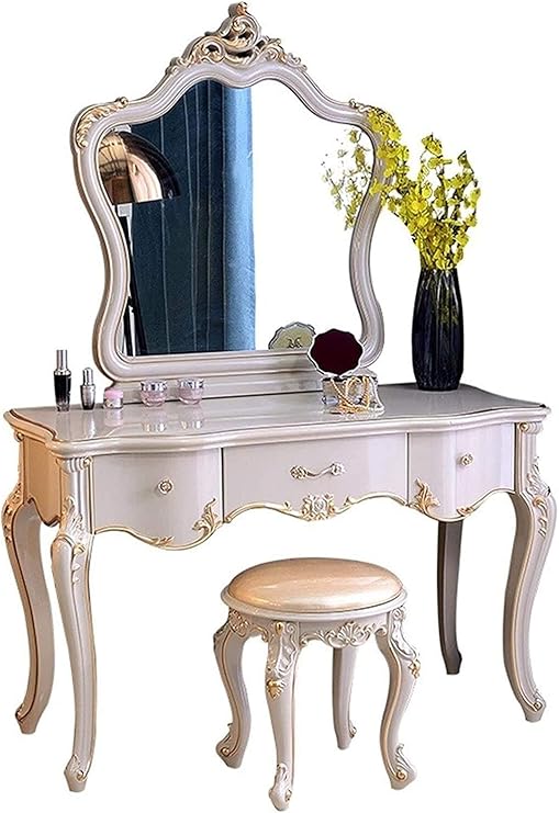 Makeup dressing table 2 IN 1 Makeup Vanity Desk Europeanstyle Solid