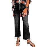 Simlakey Women Wide Leg Jeans High Waisted Flare Jeans Baggy Straight Leg Ankle Denim Pants 2026 Trendy Casual with Pockets