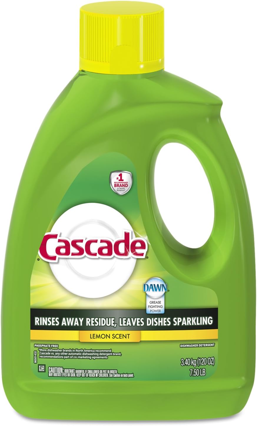 Cascade Gel Dishwasher Detergent, Lemon Scent, 120Ounce